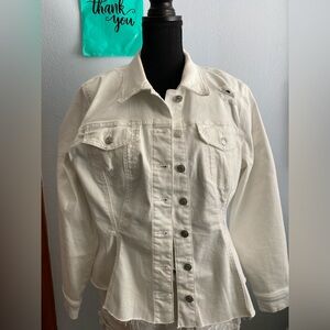 Maurices White Jean Jacket Classic Denim Style